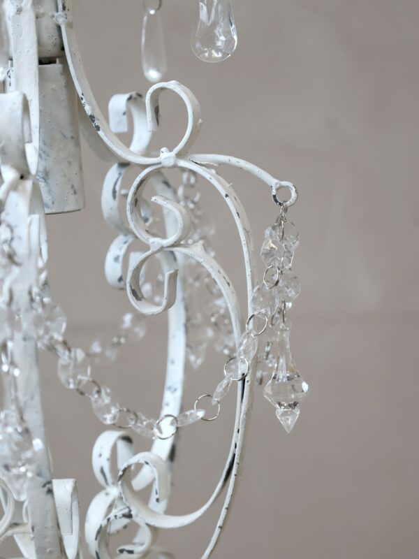Lampadario 1 luce Chic Antique bianco - immagine 2