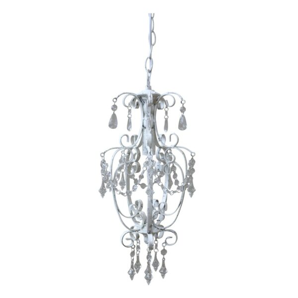Lampadario 1 luce Chic Antique bianco