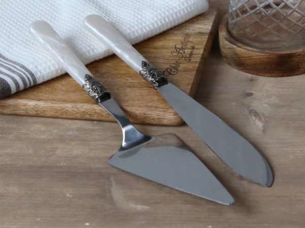 Set torta paletta e coltello perla Chic Antique
