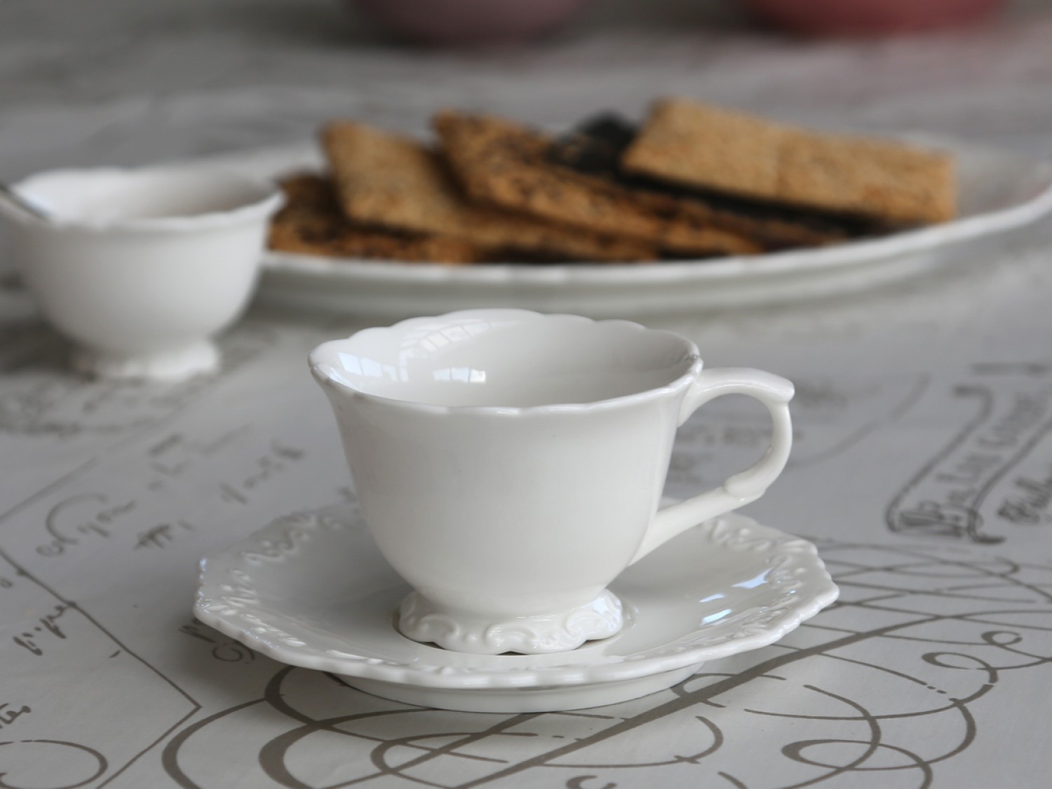 Tazza Da Caffè Lungo - Cappuccino Con Piattino Chic Antique