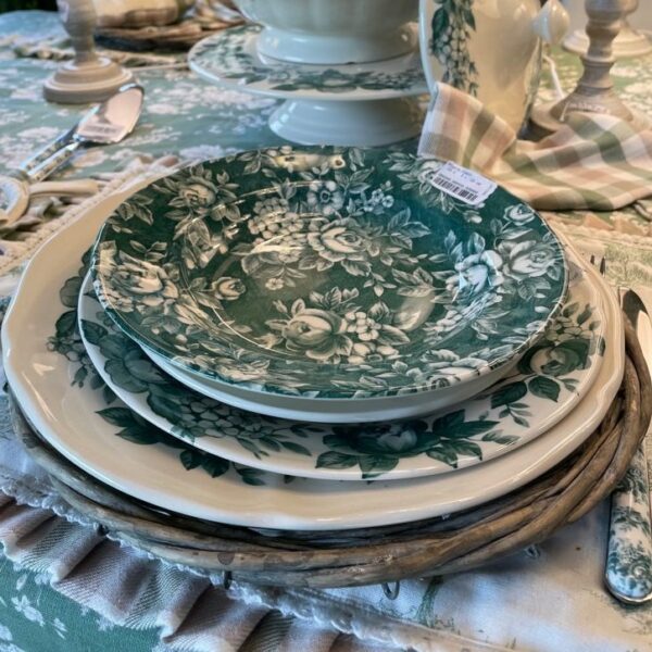 Servizio di piatti per 6 Blanc Mariclo "splendor green"