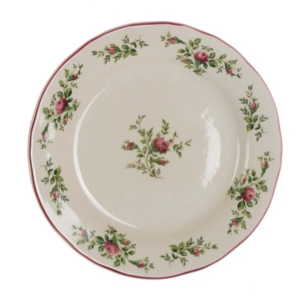 6 piatti doce Blanc Mariclo "Moss Rose"