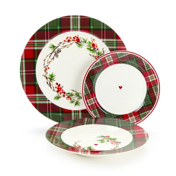 Servizio di piatti Natale per 6 persone "Queen Collection" Nuvole di Stoffa