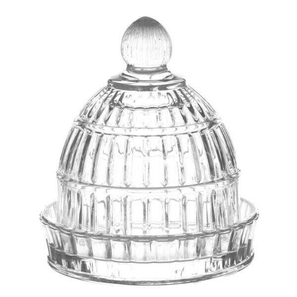 Piccola campana con piattino in vertro Clayre & Eef