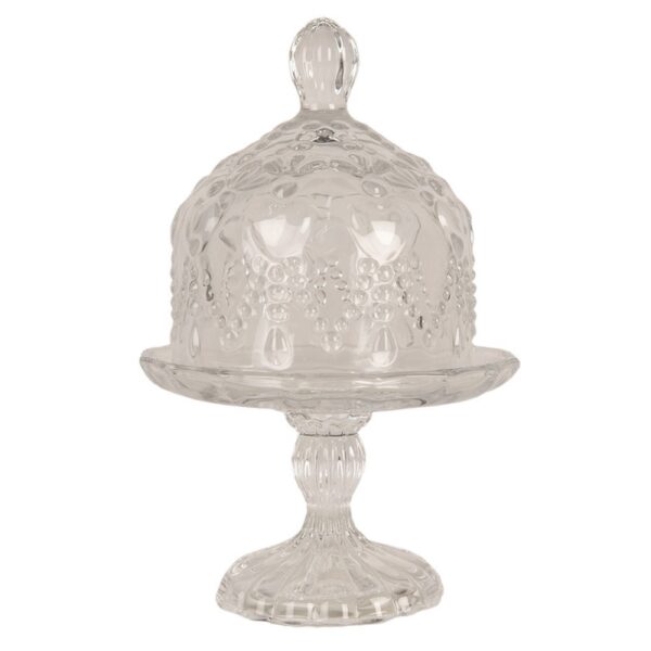 Alzatina con campana in vetro decorata Clayre Eef