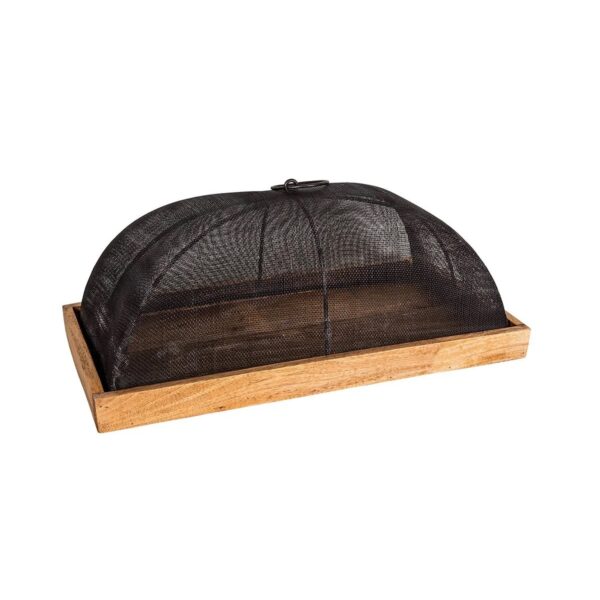 Vassoio in legno con coperchio retina Antic Line