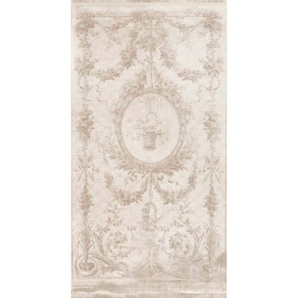 Tappeto beige Jacquard Blanc Mariclo "Aubusson Collection" 65 x 130