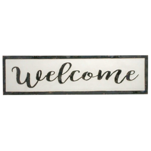 Targa Welcome in metallo Nuvole di Stoffa "Ricordi Collection"