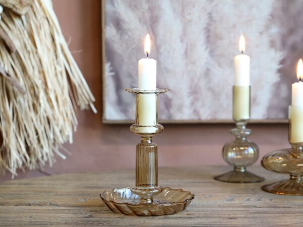 Porta candela vetro "Vintage Collection" Chic Antique h.15