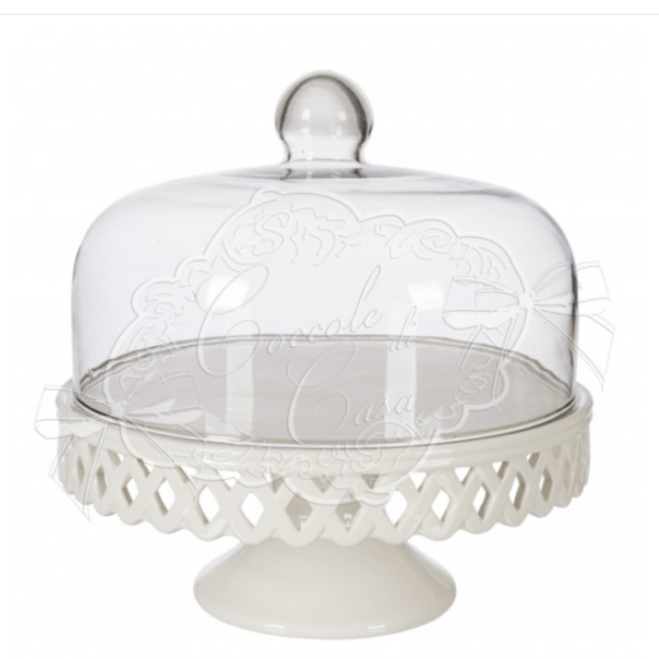 Alzata con cupola Coccole di Casa "Rosalin Collection" diametro 30cm.