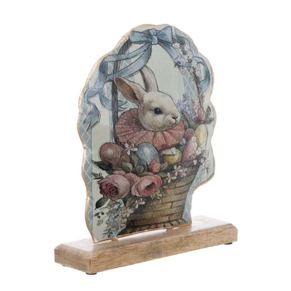 Decoro coniglietto pasquale in metallo Blanc Mariclo "Phaedra collection"