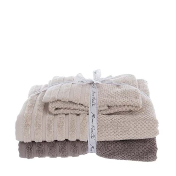 Set 2 coppie asciugamani assortiti Blanc Mariclo