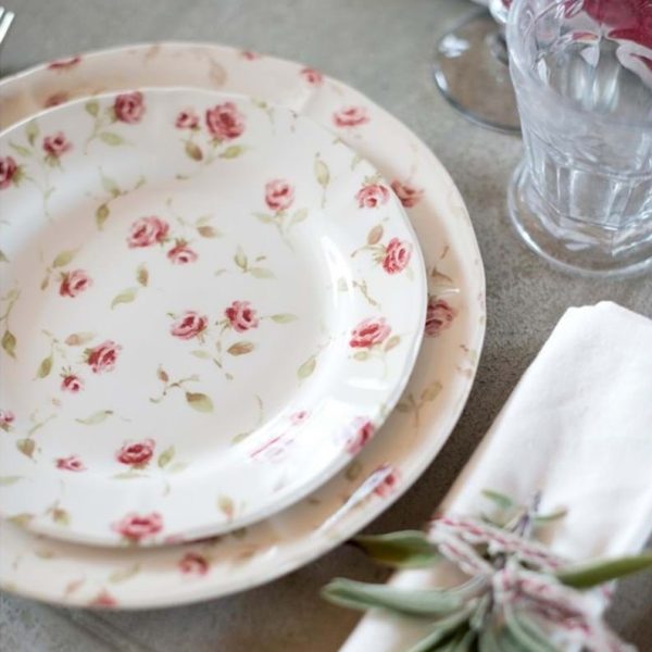 Servizio di piatti Blanc Mariclo "Floret" PIANI E FONDI