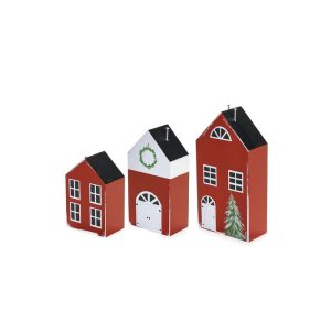 Set 3 casette in legno Nuvole di Stoffa