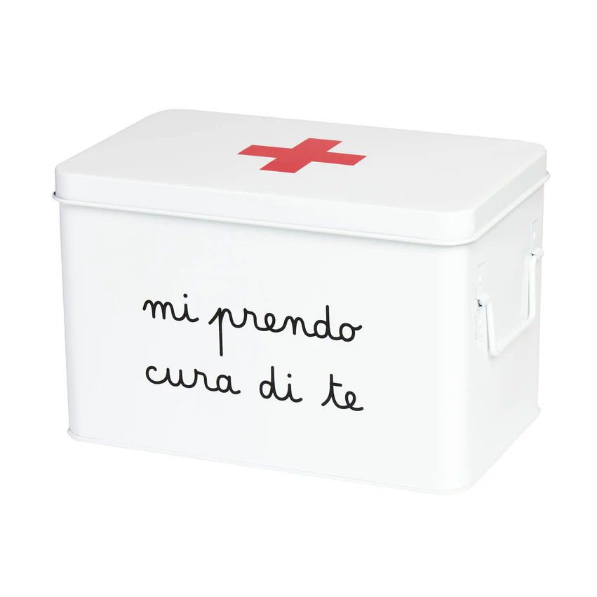 Scatola in acciaio verniciato "mi prendo cura di te" Simple Day - piccola - immagine 2