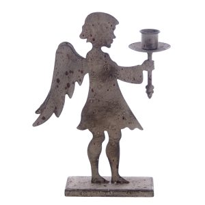 Decorazione angelo porta candela "Dulcis Memoria Collection" Blanc Mariclo H. 21.5 cm