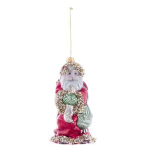 Decorazione pallina in vetro Santa Claus Blanc Mariclo "Ornamenta Collection"