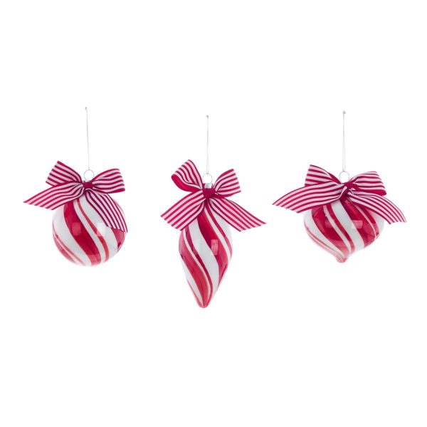 Set 3 Decorazione pallina in vetro Santa Claus Blanc Mariclo "Ornamenta Collection"