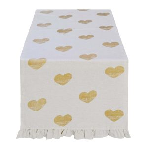 Runner con gala Blanc Mariclo 45 x 148 "Cuori Elite Collection"