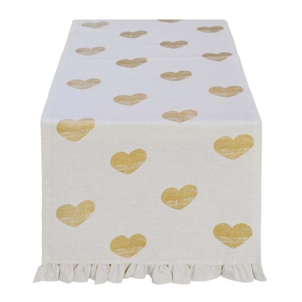 Runner con gala Blanc Mariclo 45 x 148 "Cuori Elite Collection"