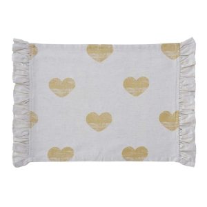 Tovaglietta americana con gala Blanc Mariclo 35 x 42 "Cuori Elite Collection"
