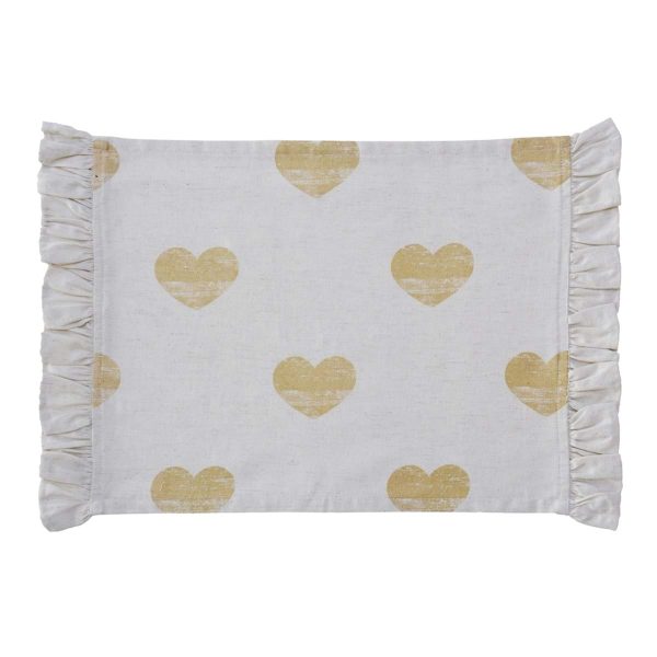 Tovaglietta americana con gala Blanc Mariclo 35 x 42 "Cuori Elite Collection"