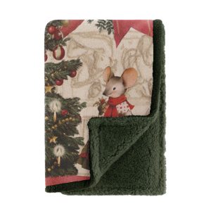 Plaid sherpa 160 x 220 Blanc Mariclo "Favola di Natale Collection"