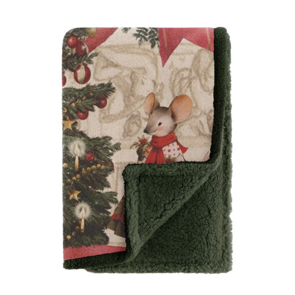 Plaid sherpa 160 x 220 Blanc Mariclo "Favola di Natale Collection"