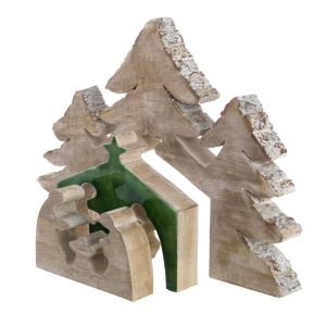 Decorazione Natività in legno Blanc Mariclo "Foresta D'inverno Collection"