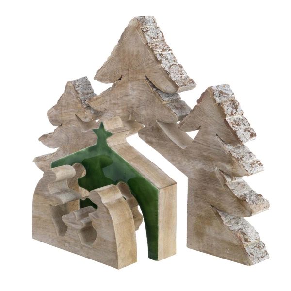 Decorazione Natività in legno Blanc Mariclo "Foresta D'inverno Collection"