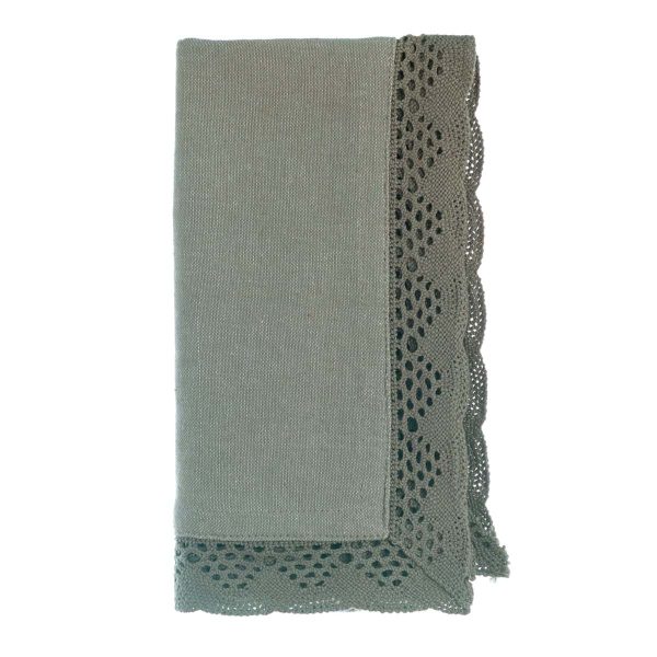 Tovagliolo con pizzo verde Blanc Mariclo "Infinity Collection"