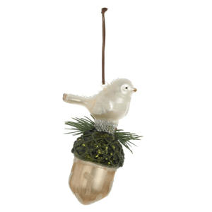 Decorazione pallina in vetro bacca Blanc Mariclo "Ornamenta Collection"