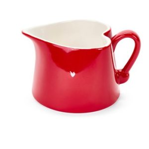 Lattiera cuore in fine stoneware con scatola "Nuvole di Stoffa"
