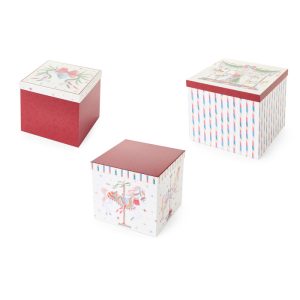 Set 3 scatole regalo in cartone La Giostra di Amelie Collection "Nuvole di Stoffa"
