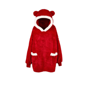 Hoodie Natale con Cappuccio – La Giostra di Amélie Collection – Nuvole di Stoffa rosso