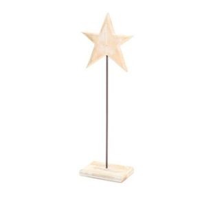 Stella sbiancata con base in legno "Bosco incantato Collection" – Nuvole di Stoffa