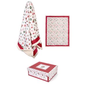 Plaid con scatola Storia di Natale Collection "Nuvole di Stoffa"