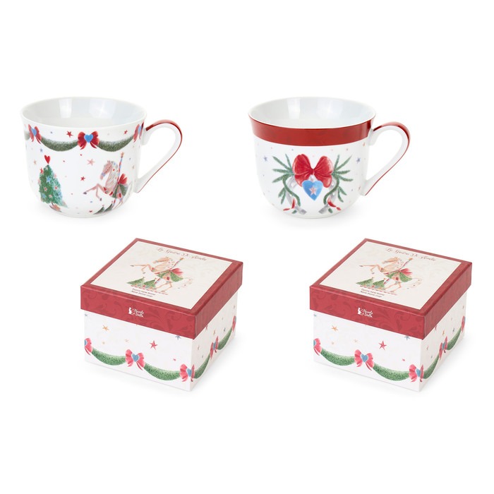 Set 2 tazze con confezione regalo La Giostra di Amelie Collection "Nuvole di Stoffa"