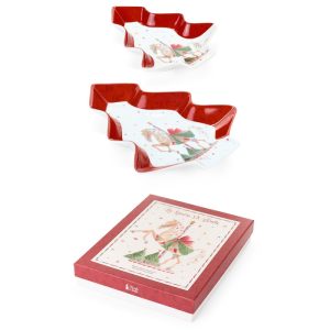 Set 2 Piatti a Forma di Albero “La Giostra di Amélie” 🎠 "Nuvole di Stoffa"