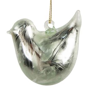 Decorazione di natale uccellino in vetro Clayre Eef