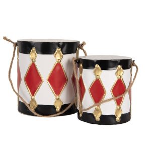 Set 2 tamburelli decorativi Clayre Eef