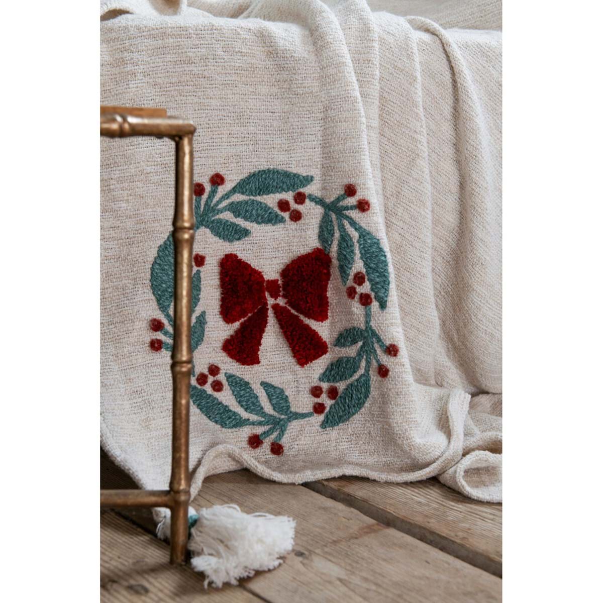 Plaid copritutto fiocchetto Blanc Mariclo "Dora Collection" - immagine 2