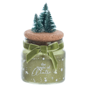 Candela profumata in vetro "Adagio d'inverno Collection" verde