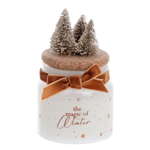 Candela profumata in vetro "Adagio d'inverno Collection" bianca