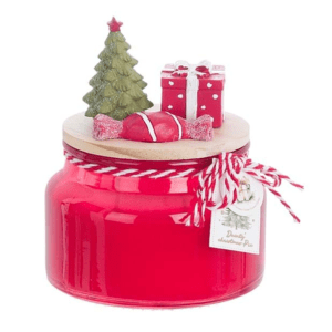 Candela profumata in vetro "Valse Des Neiges Collection" rossa