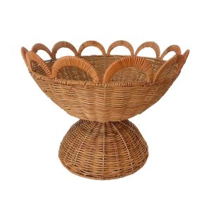 Cesto in rattan Blanc Mariclò - collezione Daphne  37 X 37 X 30 cm