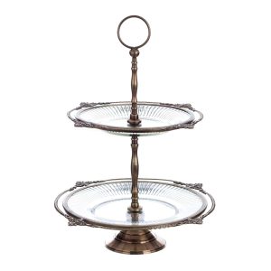 Alzata a due ripiani Blanc Mariclò – Collezione Artemisia