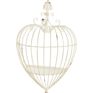 Gabbia cuore in metallo da appendere Nuvole di Stoffa "Fiorirà Collection" 30x16x48 cm