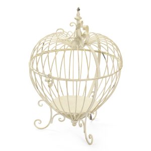 Gabbia in metallo Nuvole di Stoffa "Fiorirà Collection" 28x28x41 cm