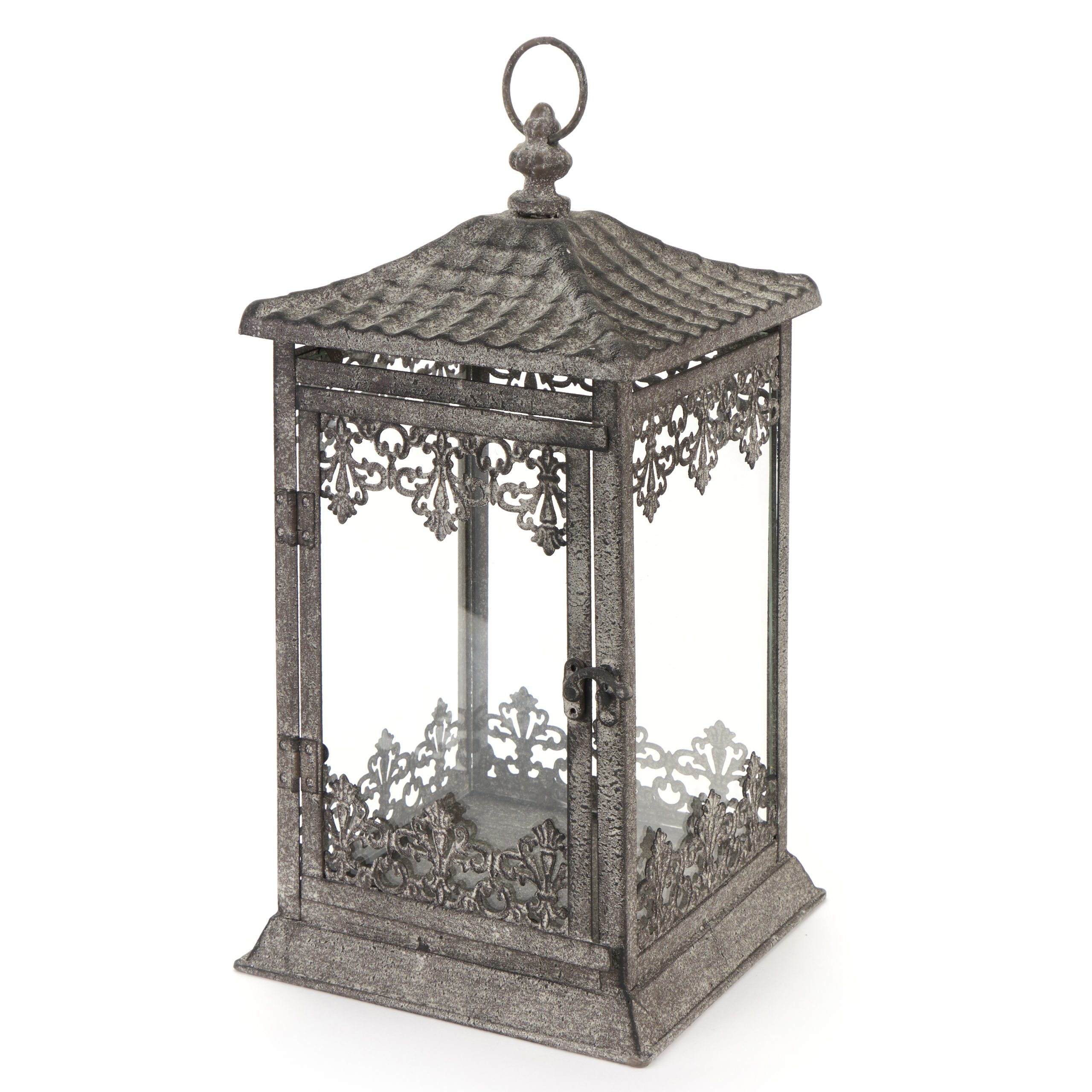 Lanterna in Metallo con Vetro – Nuvole di Stoffa